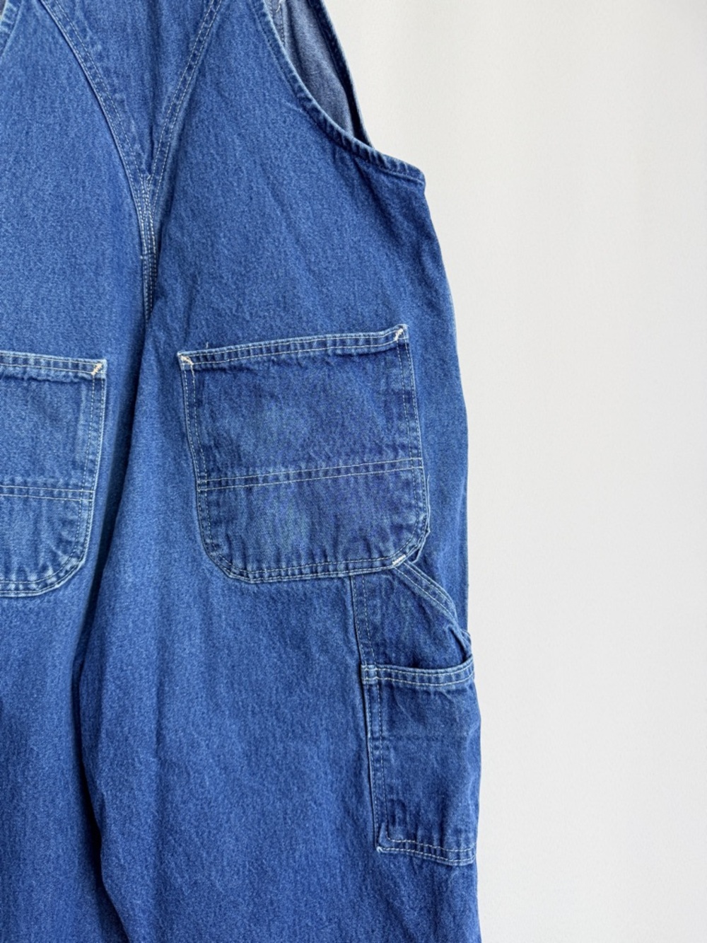 Carhartt Denim Bib Overalls 36x30 – Vintage Workwear Unisex Oversized Fit - Picture 9 of 12